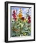 Hollyhocks and Sunflowers, 2005-Christopher Ryland-Framed Premium Giclee Print