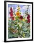 Hollyhocks and Sunflowers, 2005-Christopher Ryland-Framed Giclee Print