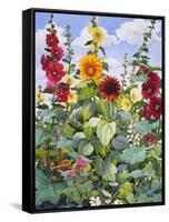 Hollyhocks and Sunflowers, 2005-Christopher Ryland-Framed Stretched Canvas