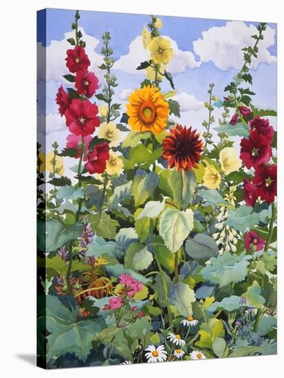 Hollyhocks and Sunflowers, 2005-Christopher Ryland-Stretched Canvas