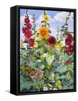 Hollyhocks and Sunflowers, 2005-Christopher Ryland-Framed Stretched Canvas