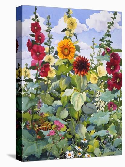 Hollyhocks and Sunflowers, 2005-Christopher Ryland-Stretched Canvas