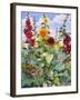 Hollyhocks and Sunflowers, 2005-Christopher Ryland-Framed Giclee Print