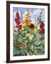 Hollyhocks and Sunflowers, 2005-Christopher Ryland-Framed Giclee Print