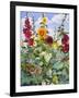 Hollyhocks and Sunflowers, 2005-Christopher Ryland-Framed Giclee Print