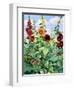 Hollyhocks and Sunflowers-Christopher Ryland-Framed Giclee Print