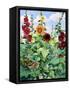 Hollyhocks and Sunflowers-Christopher Ryland-Framed Stretched Canvas