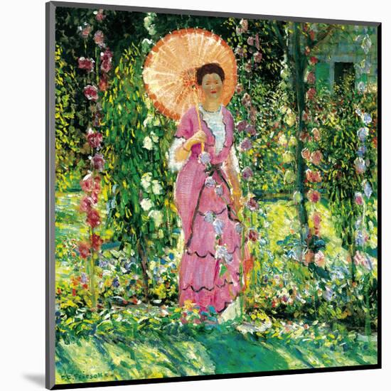 Hollyhocks, c.1912-1913-Frederick Carl Frieseke-Mounted Premium Giclee Print