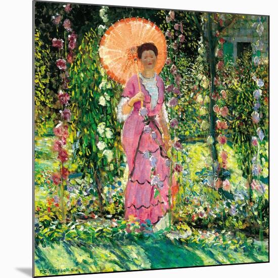 Hollyhocks, C. 1912-Frederick Carl Frieseke-Mounted Giclee Print