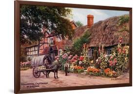 Hollyhocks, Cropthorne, Evesham-Alfred Robert Quinton-Framed Giclee Print