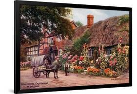 Hollyhocks, Cropthorne, Evesham-Alfred Robert Quinton-Framed Giclee Print