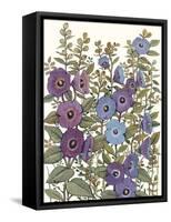 Hollyhocks in Bloom I-Tim O'toole-Framed Stretched Canvas