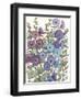 Hollyhocks in Bloom II-Tim O'toole-Framed Art Print