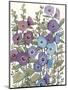 Hollyhocks in Bloom II-Tim O'toole-Mounted Art Print