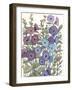 Hollyhocks in Bloom II-Tim O'toole-Framed Art Print