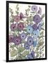 Hollyhocks in Bloom II-Tim O'toole-Framed Art Print