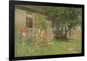 Hollyhocks, Nantucket, Mid- to Late-19th Century-John Joseph Enneking-Framed Giclee Print