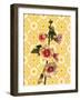 Hollyhocks on Sunshine, 2021 (w/c)-Helen White-Framed Giclee Print