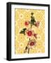 Hollyhocks on Sunshine, 2021 (w/c)-Helen White-Framed Giclee Print