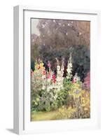 Hollyhocks-Helen Allingham-Framed Giclee Print