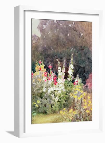 Hollyhocks-Helen Allingham-Framed Giclee Print