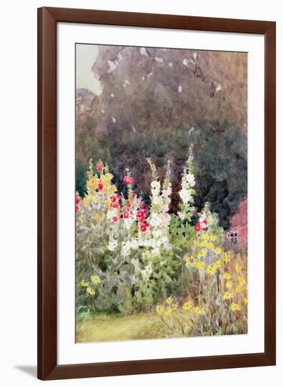 Hollyhocks-Helen Allingham-Framed Giclee Print