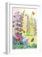 Hollyhocks-Jennifer Zsolt-Framed Giclee Print