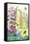 Hollyhocks-Jennifer Zsolt-Framed Stretched Canvas