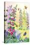 Hollyhocks-Jennifer Zsolt-Stretched Canvas