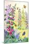 Hollyhocks-Jennifer Zsolt-Mounted Giclee Print