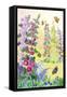 Hollyhocks-Jennifer Zsolt-Framed Stretched Canvas