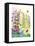 Hollyhocks-Jennifer Zsolt-Framed Stretched Canvas