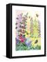 Hollyhocks-Jennifer Zsolt-Framed Stretched Canvas