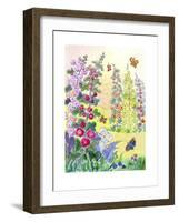 Hollyhocks-Jennifer Zsolt-Framed Giclee Print