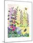 Hollyhocks-Jennifer Zsolt-Mounted Giclee Print