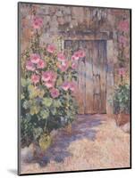 Hollyhocks-unknown Simmonds-Mounted Art Print