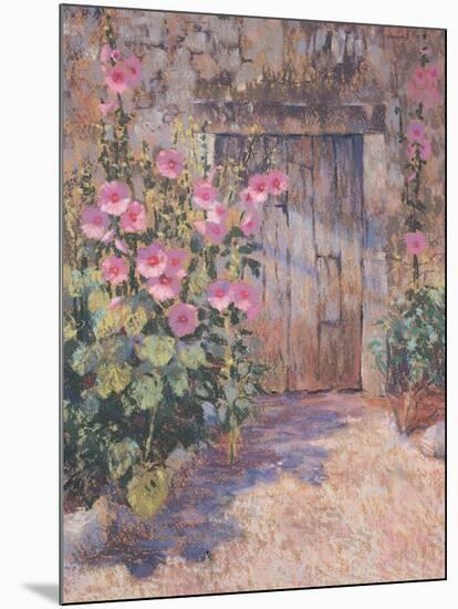 Hollyhocks-unknown Simmonds-Mounted Art Print