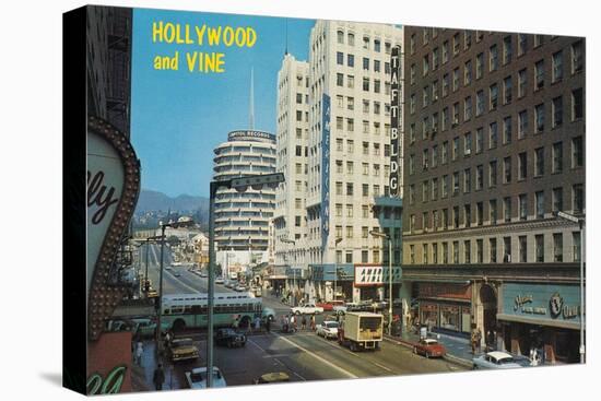 Hollywood and Vine, Los Angeles-null-Stretched Canvas