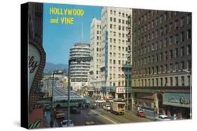 Hollywood and Vine, Los Angeles-null-Stretched Canvas