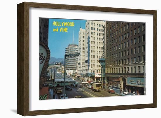 Hollywood and Vine, Los Angeles-null-Framed Art Print