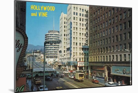 Hollywood and Vine, Los Angeles-null-Mounted Art Print