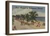 Hollywood Beach, Florida - View of Beach-Lantern Press-Framed Art Print