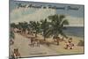 Hollywood Beach, Florida - View of Beach-Lantern Press-Mounted Art Print