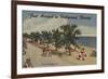 Hollywood Beach, Florida - View of Beach-Lantern Press-Framed Art Print