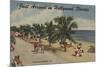 Hollywood Beach, Florida - View of Beach-Lantern Press-Mounted Art Print