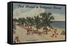 Hollywood Beach, Florida - View of Beach-Lantern Press-Framed Stretched Canvas