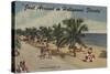 Hollywood Beach, Florida - View of Beach-Lantern Press-Stretched Canvas