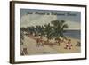 Hollywood Beach, Florida - View of Beach-Lantern Press-Framed Art Print