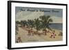 Hollywood Beach, Florida - View of Beach-Lantern Press-Framed Art Print