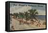 Hollywood Beach, Florida - View of Beach-Lantern Press-Framed Stretched Canvas
